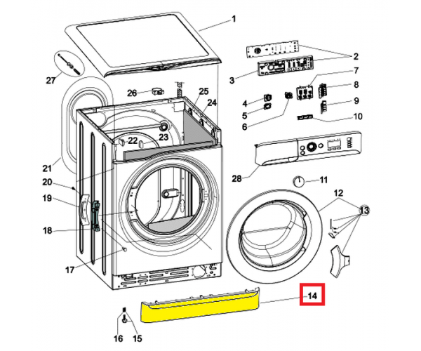 Цоколь 510959 стиральной машины Ariston/Indesit/Whirlpool